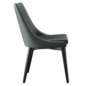 Modway Furniture Viscount Vegan Leather Dining Chair - Modern Minimalist Design with Comfort for Any Space Gray EEI-2226-GRY