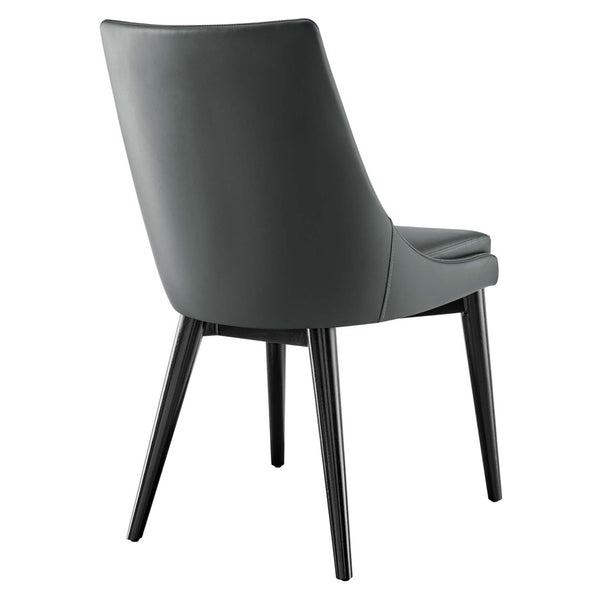 Modway Furniture Viscount Vegan Leather Dining Chair - Modern Minimalist Design with Comfort for Any Space Gray EEI-2226-GRY