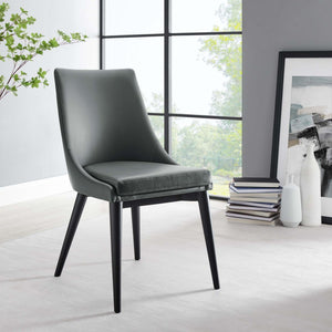 Modway Furniture Viscount Vegan Leather Dining Chair - Modern Minimalist Design with Comfort for Any Space Gray EEI-2226-GRY