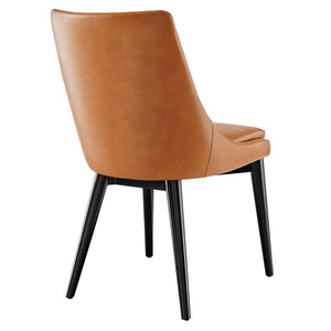 Modway Furniture Viscount Vegan Leather Dining Chair - Modern Minimalist Design with Comfort for Any Space Tan EEI-2226-TAN