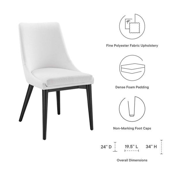 Modway Furniture Viscount Fabric Dining Chair - Modern Comfort with Durable Upholstery for Stylish Dining Spaces White EEI-2227-WHI