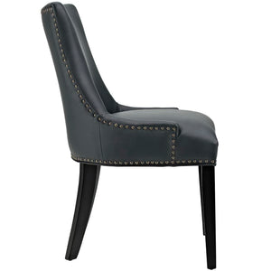 Modway Furniture Marquis Vegan Leather Dining Chair - Elegant Hourglass Design with Durable Comfort for Any Space Black EEI-2228-BLK