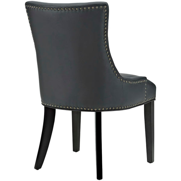 Modway Furniture Marquis Vegan Leather Dining Chair - Elegant Hourglass Design with Durable Comfort for Any Space Black EEI-2228-BLK