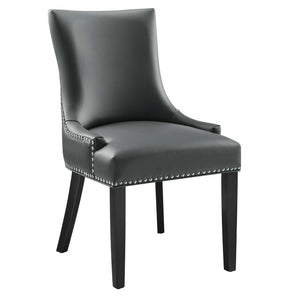 Modway Furniture Marquis Vegan Leather Dining Chair - Elegant Hourglass Design with Durable Comfort for Any Space Gray EEI-2228-GRY
