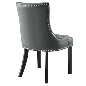 Modway Furniture Marquis Vegan Leather Dining Chair - Elegant Hourglass Design with Durable Comfort for Any Space Gray EEI-2228-GRY