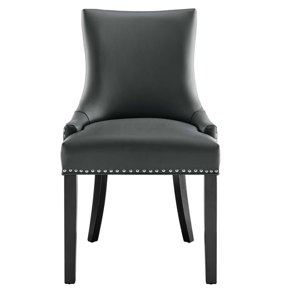Modway Furniture Marquis Vegan Leather Dining Chair - Elegant Hourglass Design with Durable Comfort for Any Space Gray EEI-2228-GRY