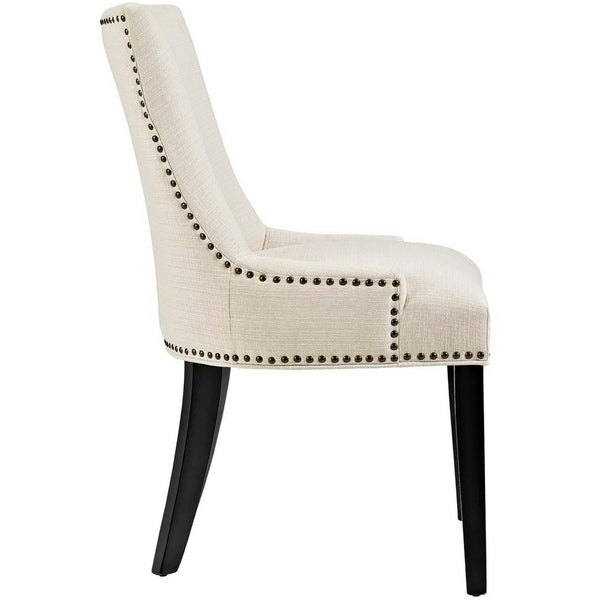 Modway Furniture Marquis Fabric Dining Chair - Elegant Hourglass Design with Nailhead Trim for Modern Comfort & Style Beige EEI-2229-BEI