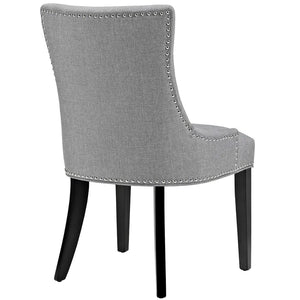 Modway Furniture Marquis Fabric Dining Chair - Elegant Hourglass Design with Nailhead Trim for Modern Comfort & Style Light Gray EEI-2229-LGR