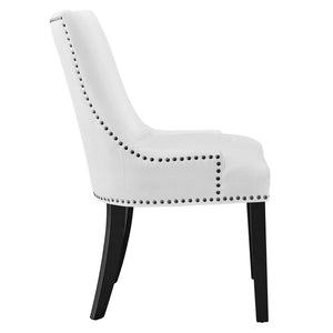 Modway Furniture Marquis Fabric Dining Chair - Elegant Hourglass Design with Nailhead Trim for Modern Comfort & Style White EEI-2229-WHI