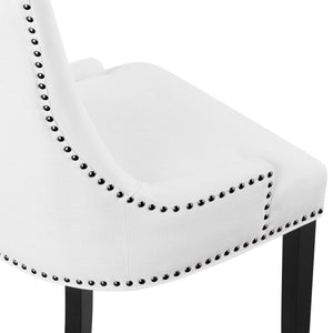 Modway Furniture Marquis Fabric Dining Chair - Elegant Hourglass Design with Nailhead Trim for Modern Comfort & Style White EEI-2229-WHI