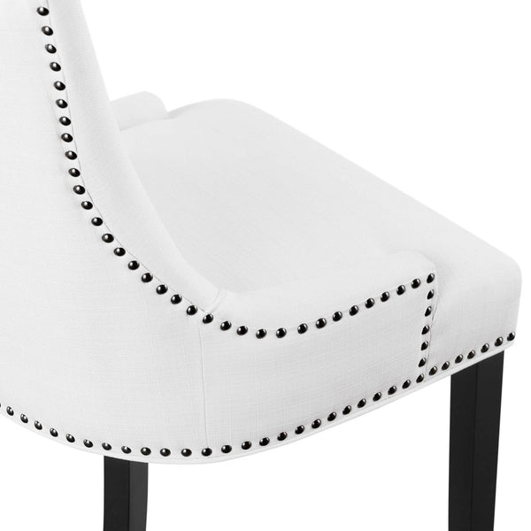 Modway Furniture Marquis Fabric Dining Chair - Elegant Hourglass Design with Nailhead Trim for Modern Comfort & Style White EEI-2229-WHI