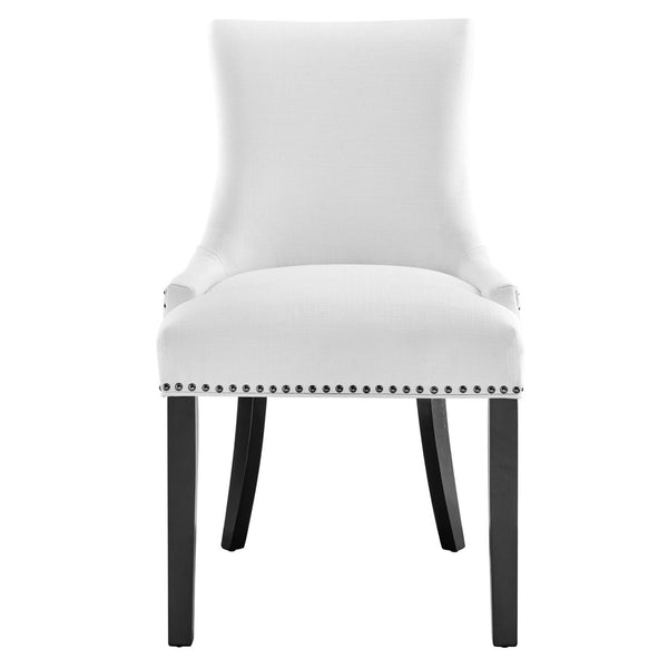 Modway Furniture Marquis Fabric Dining Chair - Elegant Hourglass Design with Nailhead Trim for Modern Comfort & Style White EEI-2229-WHI