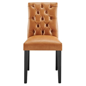 Modway Furniture Duchess Button Tufted Vegan Leather Dining Chair - Elegant Comfort for Dining Rooms & Living Spaces Tan EEI-2230-TAN