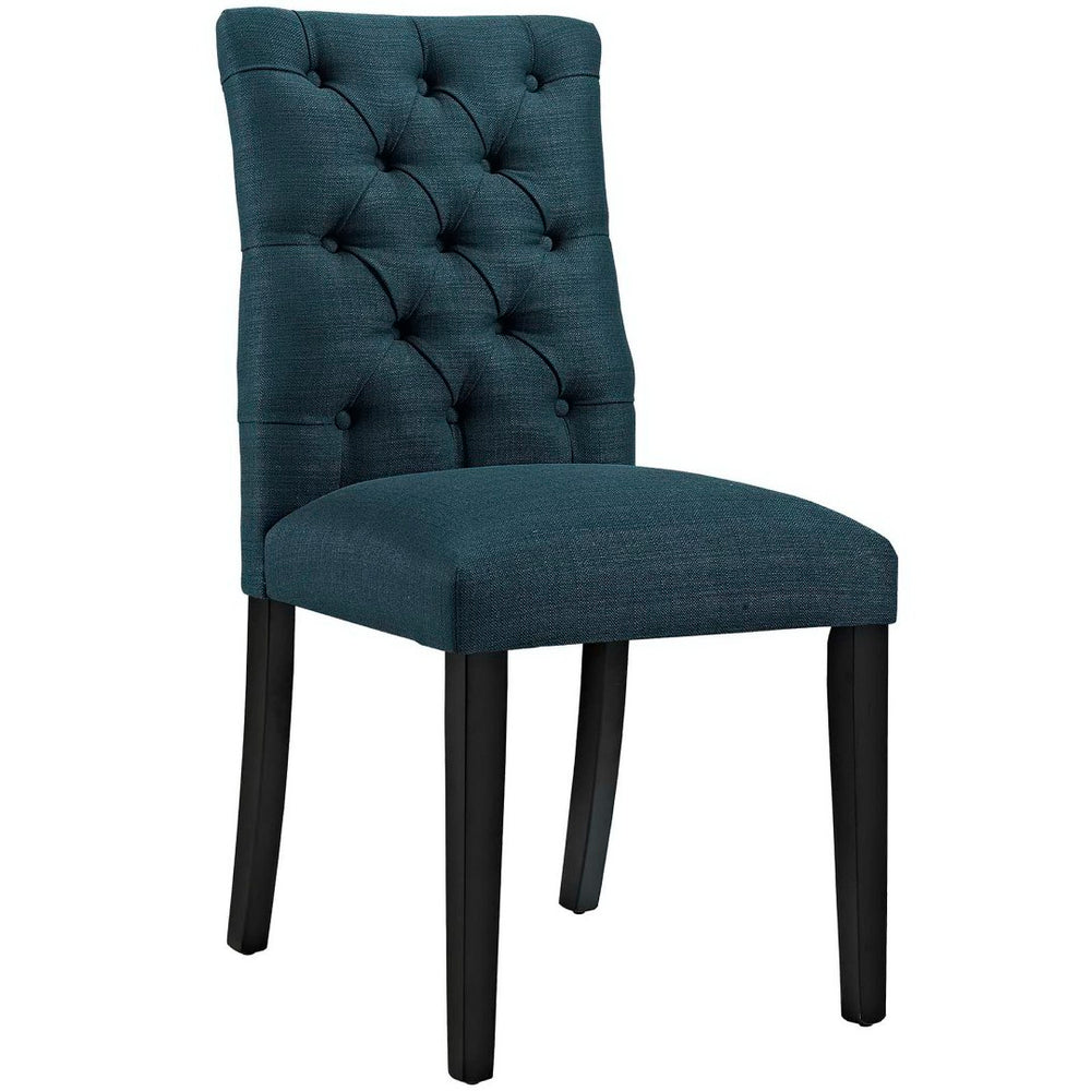 Modway Furniture Duchess Button Tufted Fabric Dining Chair - Timeless Elegance, Comfort, and Versatile Style for Home Azure EEI-2231-AZU
