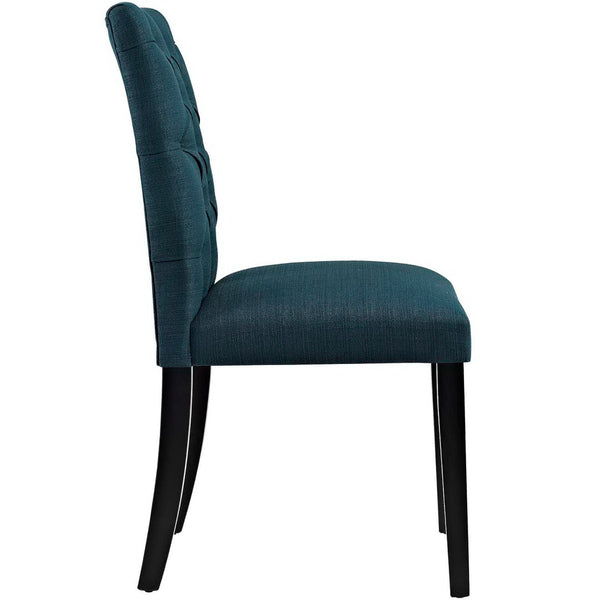 Modway Furniture Duchess Button Tufted Fabric Dining Chair - Timeless Elegance, Comfort, and Versatile Style for Home Azure EEI-2231-AZU