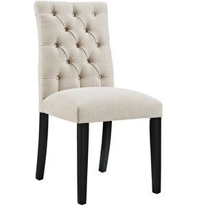 Modway Furniture Duchess Button Tufted Fabric Dining Chair - Timeless Elegance, Comfort, and Versatile Style for Home Beige EEI-2231-BEI