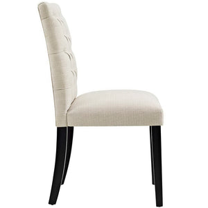 Modway Furniture Duchess Button Tufted Fabric Dining Chair - Timeless Elegance, Comfort, and Versatile Style for Home Beige EEI-2231-BEI