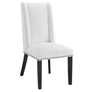 Modway Furniture Baron Fabric Dining Chair by Modway - Timeless Elegance with Plush Comfort for Any Space White EEI-2233-WHI