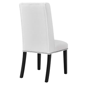 Modway Furniture Baron Fabric Dining Chair by Modway - Timeless Elegance with Plush Comfort for Any Space White EEI-2233-WHI