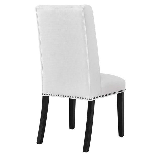 Modway Furniture Baron Fabric Dining Chair by Modway - Timeless Elegance with Plush Comfort for Any Space White EEI-2233-WHI