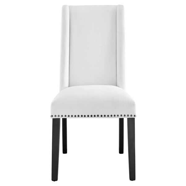 Modway Furniture Baron Fabric Dining Chair by Modway - Timeless Elegance with Plush Comfort for Any Space White EEI-2233-WHI