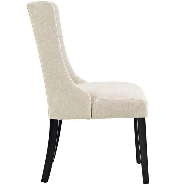 Modway Furniture Baronet Button Tufted Fabric Dining Chair - Elegant, Comfortable Seating for Dining and Living Spaces Beige EEI-2235-BEI