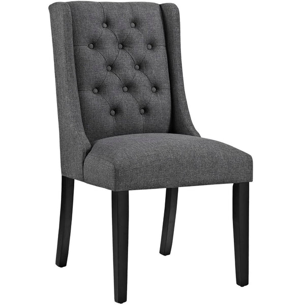 Modway Furniture Baronet Button Tufted Fabric Dining Chair - Elegant, Comfortable Seating for Dining and Living Spaces Gray EEI-2235-GRY