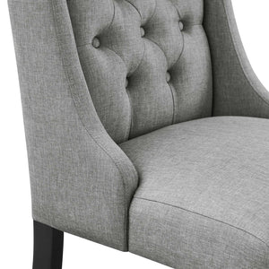 Modway Furniture Baronet Button Tufted Fabric Dining Chair - Elegant, Comfortable Seating for Dining and Living Spaces Light Gray EEI-2235-LGR