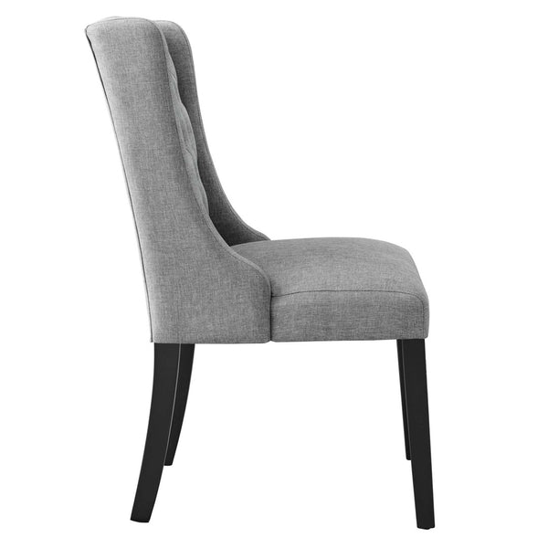 Modway Furniture Baronet Button Tufted Fabric Dining Chair - Elegant, Comfortable Seating for Dining and Living Spaces Light Gray EEI-2235-LGR