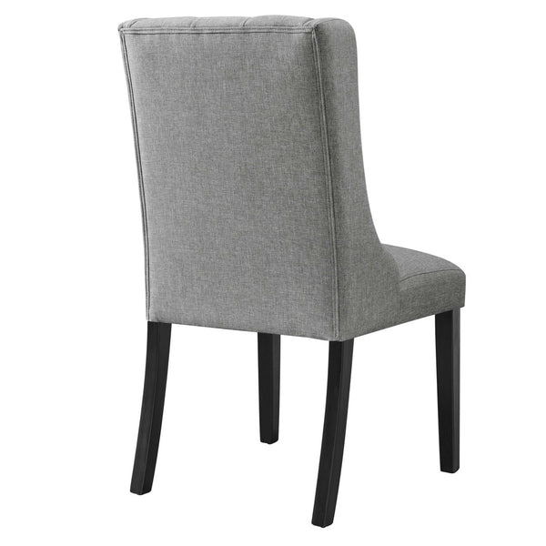 Modway Furniture Baronet Button Tufted Fabric Dining Chair - Elegant, Comfortable Seating for Dining and Living Spaces Light Gray EEI-2235-LGR