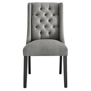 Modway Furniture Baronet Button Tufted Fabric Dining Chair - Elegant, Comfortable Seating for Dining and Living Spaces Light Gray EEI-2235-LGR