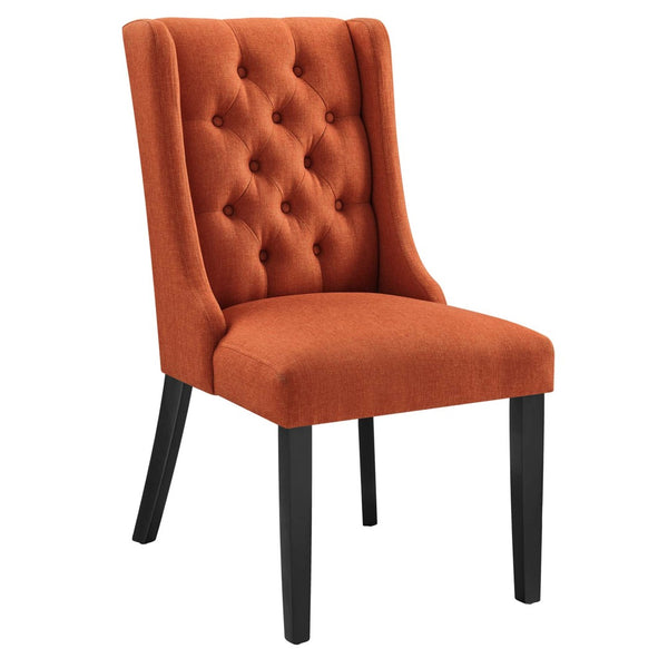 Modway Furniture Baronet Button Tufted Fabric Dining Chair - Elegant, Comfortable Seating for Dining and Living Spaces Orange EEI-2235-ORA