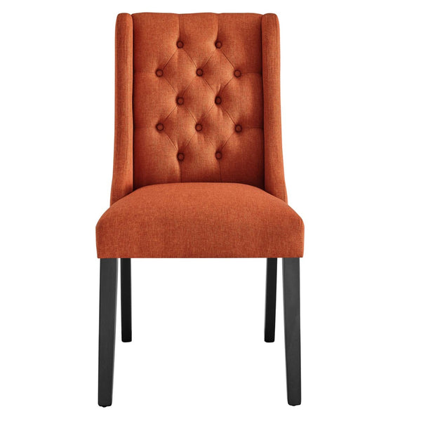 Modway Furniture Baronet Button Tufted Fabric Dining Chair - Elegant, Comfortable Seating for Dining and Living Spaces Orange EEI-2235-ORA