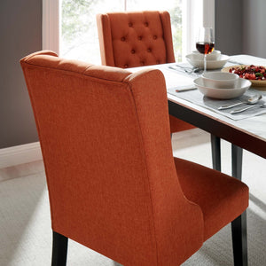 Modway Furniture Baronet Button Tufted Fabric Dining Chair - Elegant, Comfortable Seating for Dining and Living Spaces Orange EEI-2235-ORA