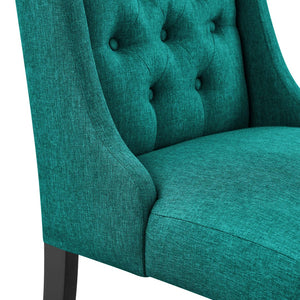 Modway Furniture Baronet Button Tufted Fabric Dining Chair - Elegant, Comfortable Seating for Dining and Living Spaces Teal EEI-2235-TEA