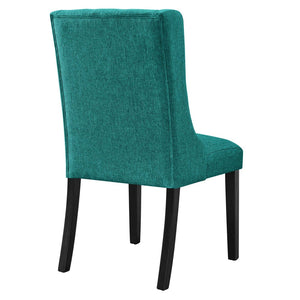 Modway Furniture Baronet Button Tufted Fabric Dining Chair - Elegant, Comfortable Seating for Dining and Living Spaces Teal EEI-2235-TEA