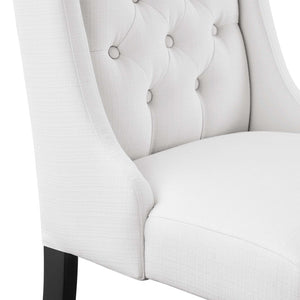 Modway Furniture Baronet Button Tufted Fabric Dining Chair - Elegant, Comfortable Seating for Dining and Living Spaces White EEI-2235-WHI