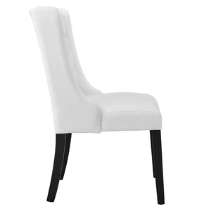 Modway Furniture Baronet Button Tufted Fabric Dining Chair - Elegant, Comfortable Seating for Dining and Living Spaces White EEI-2235-WHI