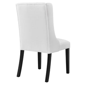 Modway Furniture Baronet Button Tufted Fabric Dining Chair - Elegant, Comfortable Seating for Dining and Living Spaces White EEI-2235-WHI