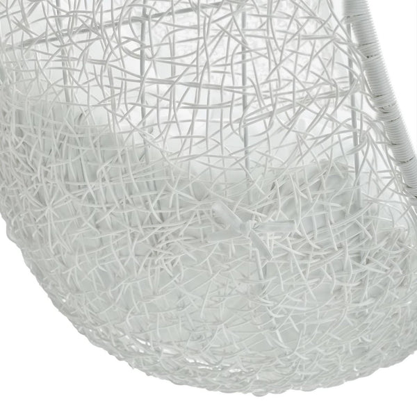 Modway Furniture Hide Outdoor Patio Swing Chair with Stand – Stylish, Durable, and Weather-Resistant for Relaxation White EEI-2273-WHI-WHI