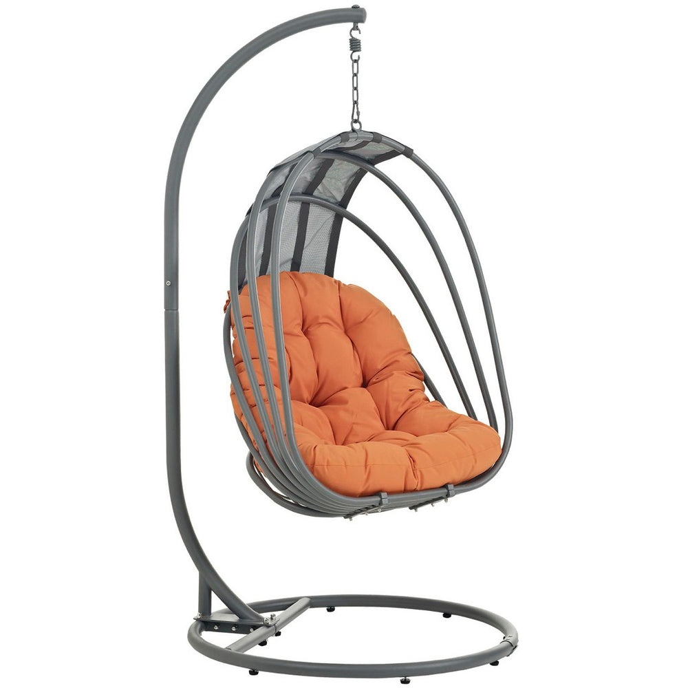 Modway Furniture Whisk Outdoor Patio Swing Chair - Durable, Weather-Resistant, Adjustable for Ultimate Relaxation EEI-2656-ORA-SET