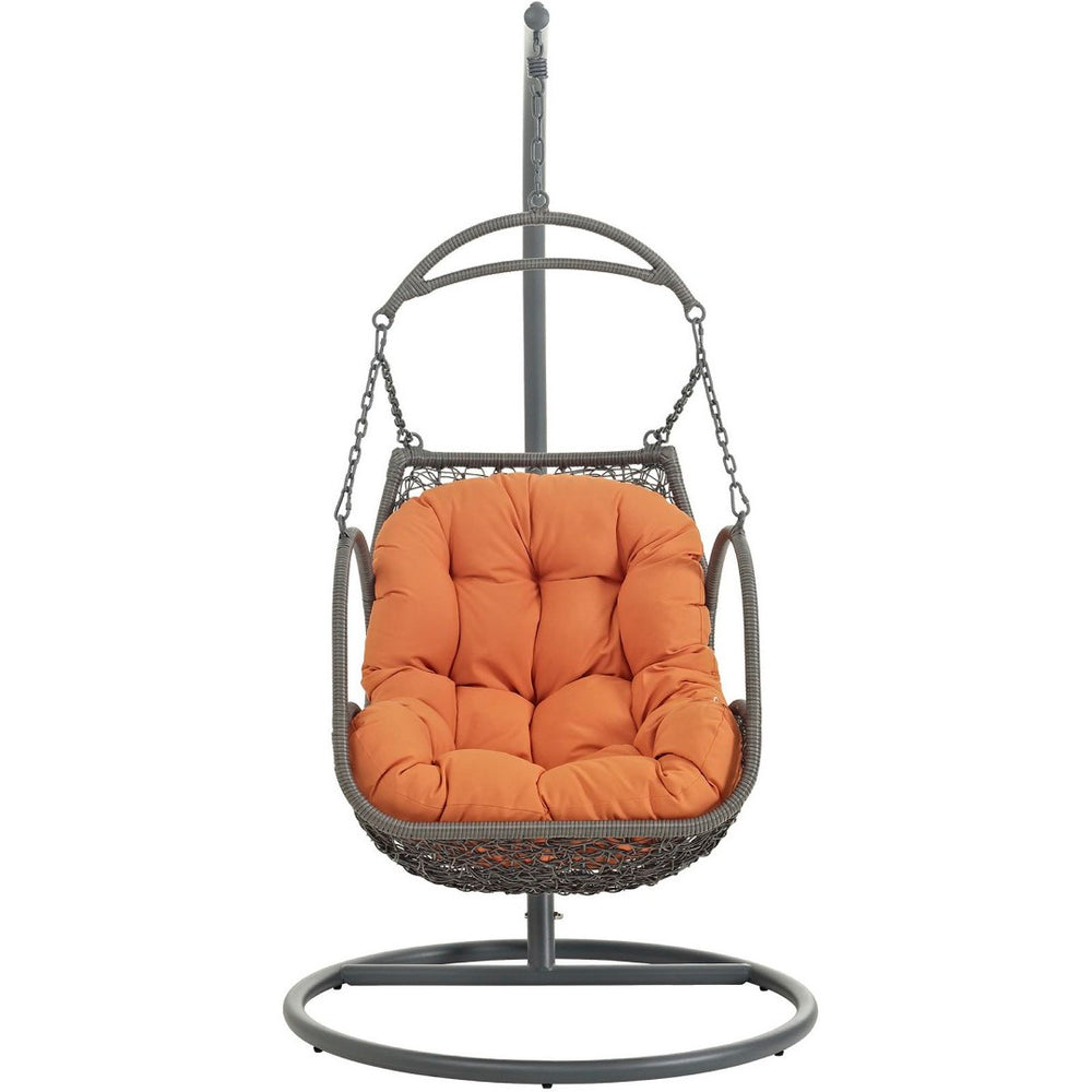Modway Furniture Arbor Outdoor Patio Swing Chair - All-Weather Comfort, Stylish Design for Indoor or Outdoor Use Orange EEI-2279-ORA-SET