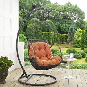 Modway Furniture Arbor Outdoor Patio Swing Chair - All-Weather Comfort, Stylish Design for Indoor or Outdoor Use Orange EEI-2279-ORA-SET