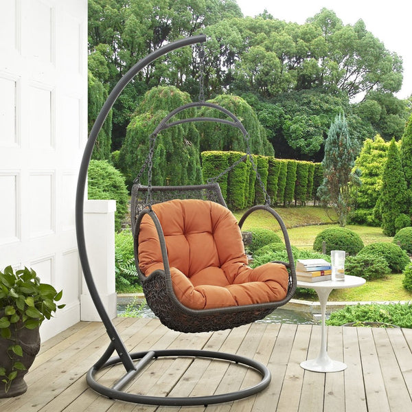 Modway Furniture Arbor Outdoor Patio Swing Chair - All-Weather Comfort, Stylish Design for Indoor or Outdoor Use Orange EEI-2279-ORA-SET