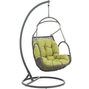 Modway Furniture Arbor Outdoor Patio Swing Chair - All-Weather Comfort, Stylish Design for Indoor or Outdoor Use Peridot EEI-2279-PER-SET