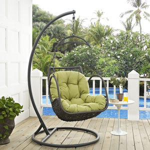 Modway Furniture Arbor Outdoor Patio Swing Chair - All-Weather Comfort, Stylish Design for Indoor or Outdoor Use Peridot EEI-2279-PER-SET