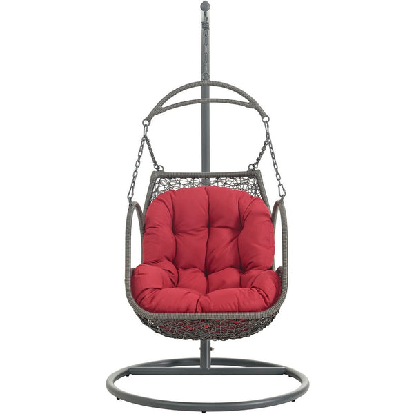 Modway Furniture Arbor Outdoor Patio Swing Chair - All-Weather Comfort, Stylish Design for Indoor or Outdoor Use Red EEI-2279-RED-SET