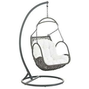 Modway Furniture Arbor Outdoor Patio Swing Chair - All-Weather Comfort, Stylish Design for Indoor or Outdoor Use White EEI-2279-WHI-SET