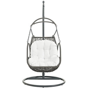 Modway Furniture Arbor Outdoor Patio Swing Chair - All-Weather Comfort, Stylish Design for Indoor or Outdoor Use White EEI-2279-WHI-SET