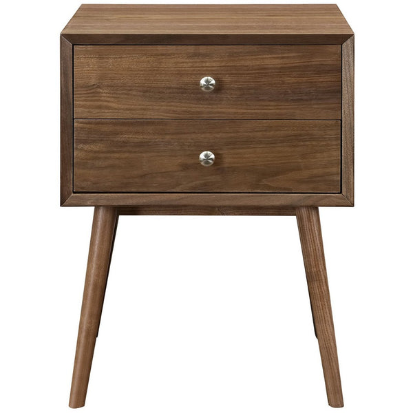 Modway Furniture Dispatch Nightstand by Modway - Mid-Century Modern Design with Sleek Storage for Bedroom Essentials Walnut EEI-2284-WAL-WAL